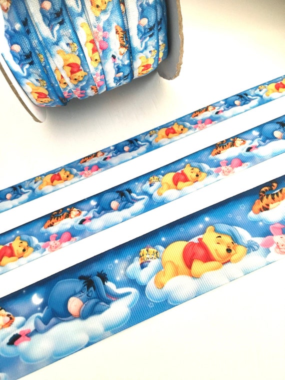 2-50 yds,Winnie-the-Pooh ribbon,FOE elastic,disney ribbon,grosgrain  ribbon,ribbon by the yard,ribbon for bows,craft ribbon,fabric ribbon,60