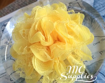 Chiffon flower,lace flower,hair flowers,headband flowers,fabric flowers,lace flowers,baby headband flower,shabby flower,hair clip flower,146
