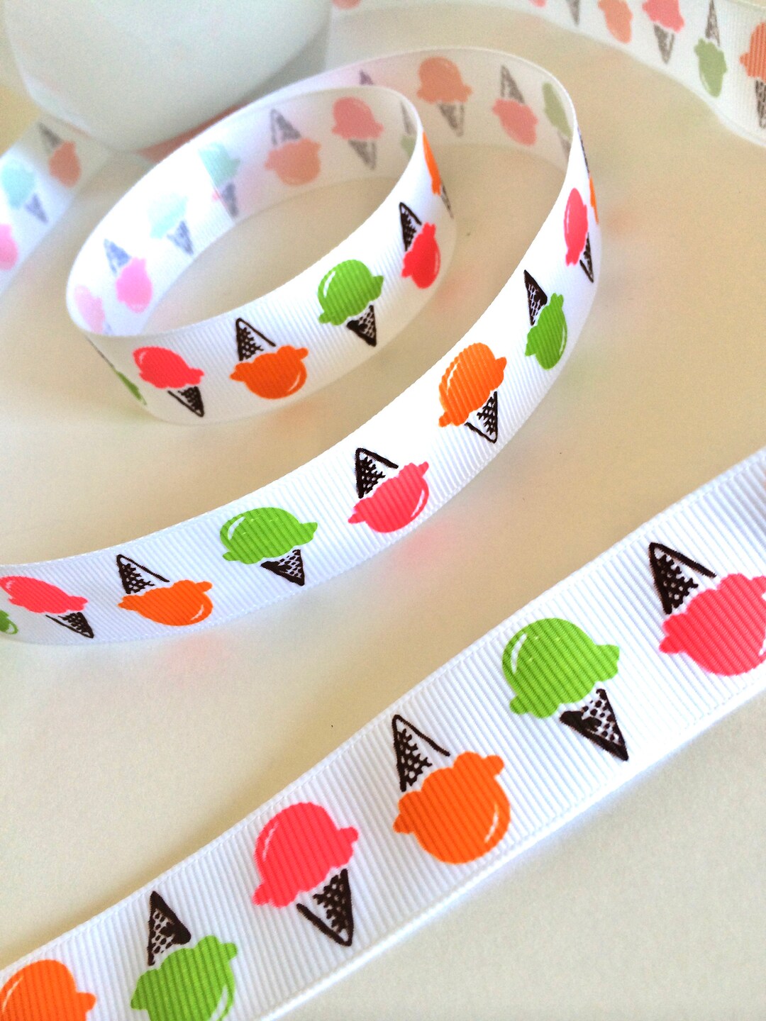 Ice Crunch Ribbon 2 Yds,ice Cream Ribbon,craft Ribbon,ribbon for Craft,ribbon for Bow ...