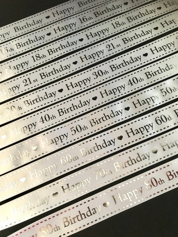 2.5x10yds Happy Birthday Ribbon - Buy Online Now