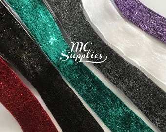 Glitter ribbon,velvet ribbon,fabric ribbon,craft ribbon,ribbon for bows,ribbon by the yard,ribbon for crafts,scrapbooking ribbon,122