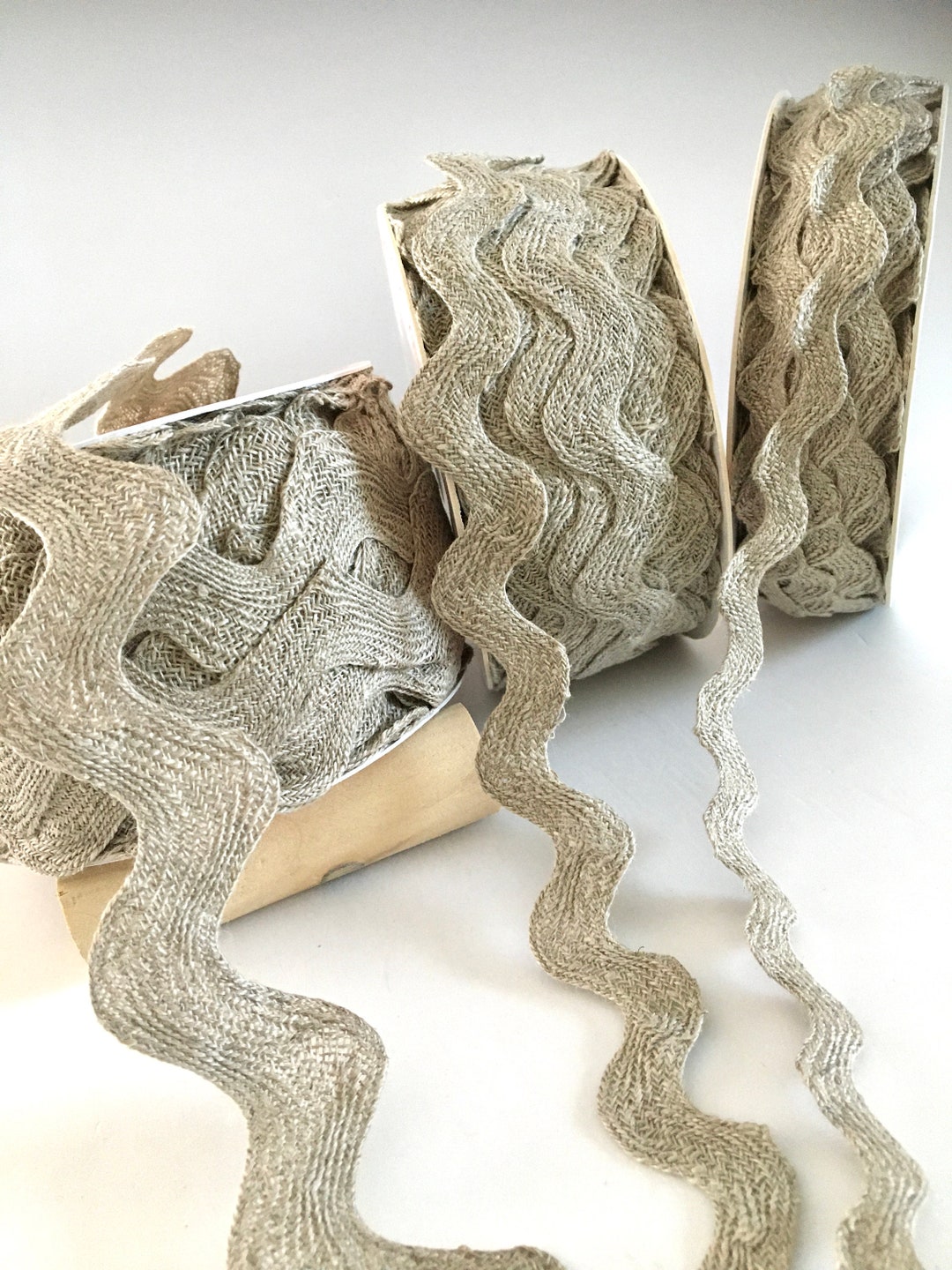 Linen Ric Rac Ribbon,ric Rac Trim,craft Ribbon,linen Ribbon,ribbon for Bows,floral Ribbon,ribbon