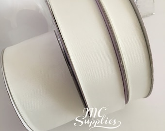 5 yds,Off-White ribbon,grosgrain ribbon,fabric ribbon,embellished ribbon,ribbon for bows,ribbon for crafts,ribbon for gifts,hair ribbon.