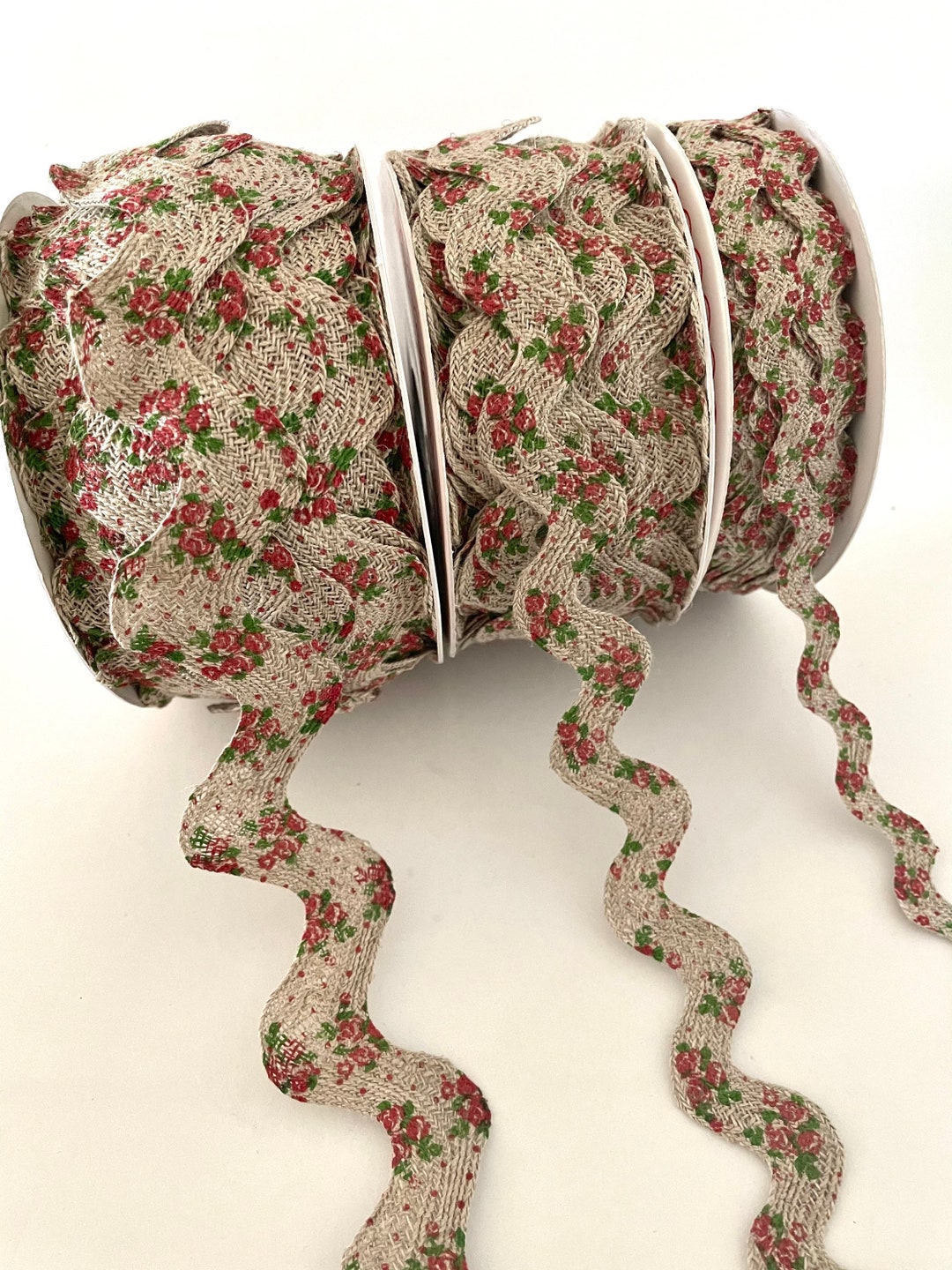 Linen Ric Rac Ribbon,ric Rac Trim,craft Ribbon,linen Ribbon,ribbon for ...