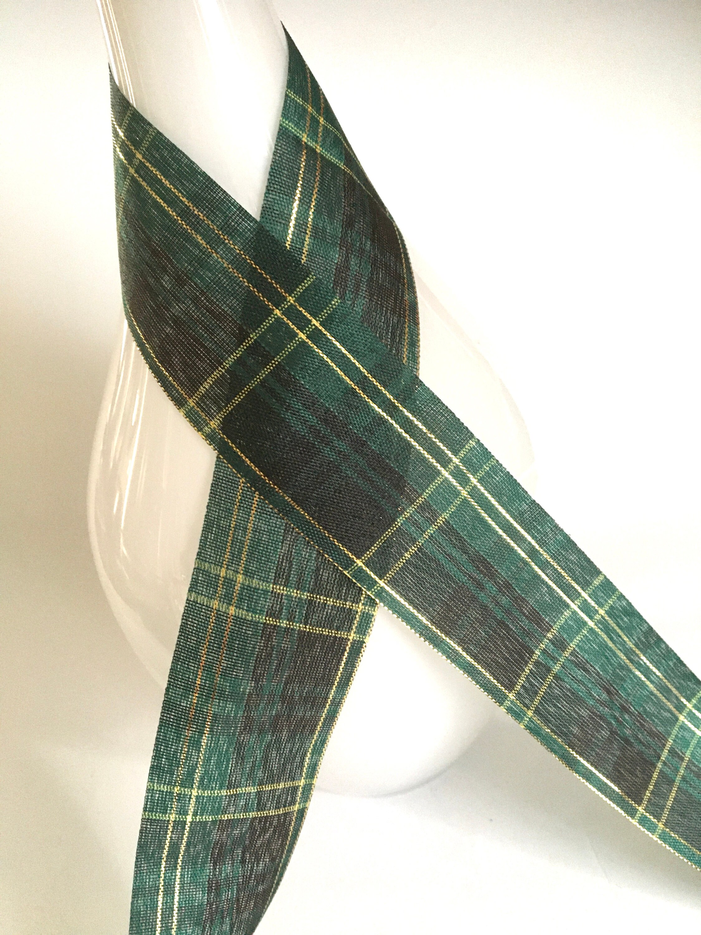 2 Yds,tartan Ribbon,christmas Ribbon,holiday Ribbon,craft
