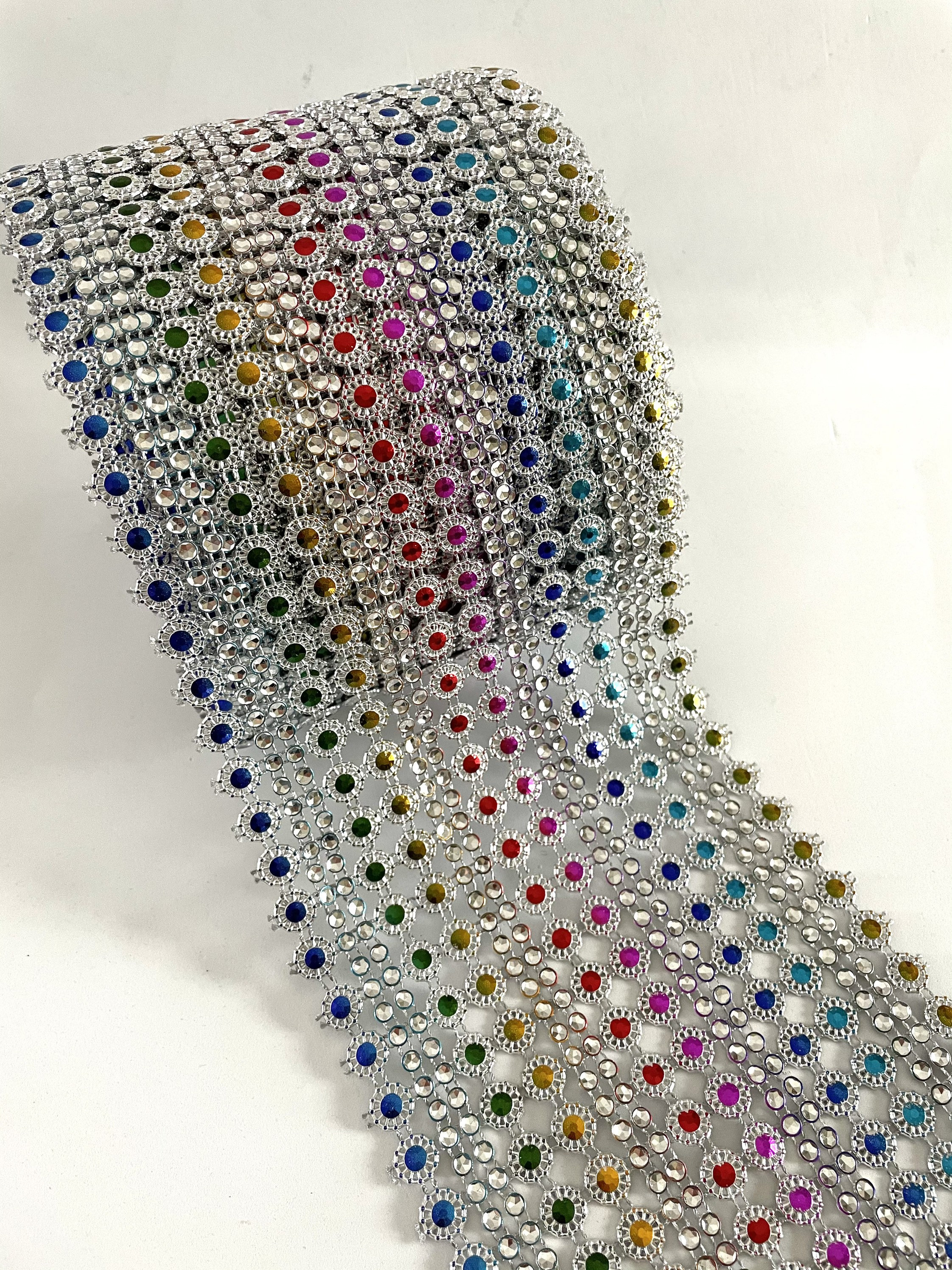 Rhinestone Mesh Ribbon,jewel Ribbon,rhinestone Ribbon,mesh by the Yard ...
