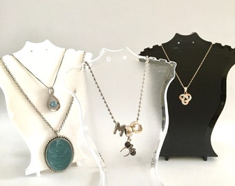 5 pièces, porte-bijoux, porte-collier, présentoir acrylique, présentoir à bijoux, support pour collier, support pour boucles d'oreilles, support pour collier, présentoir pour foires artisanales.