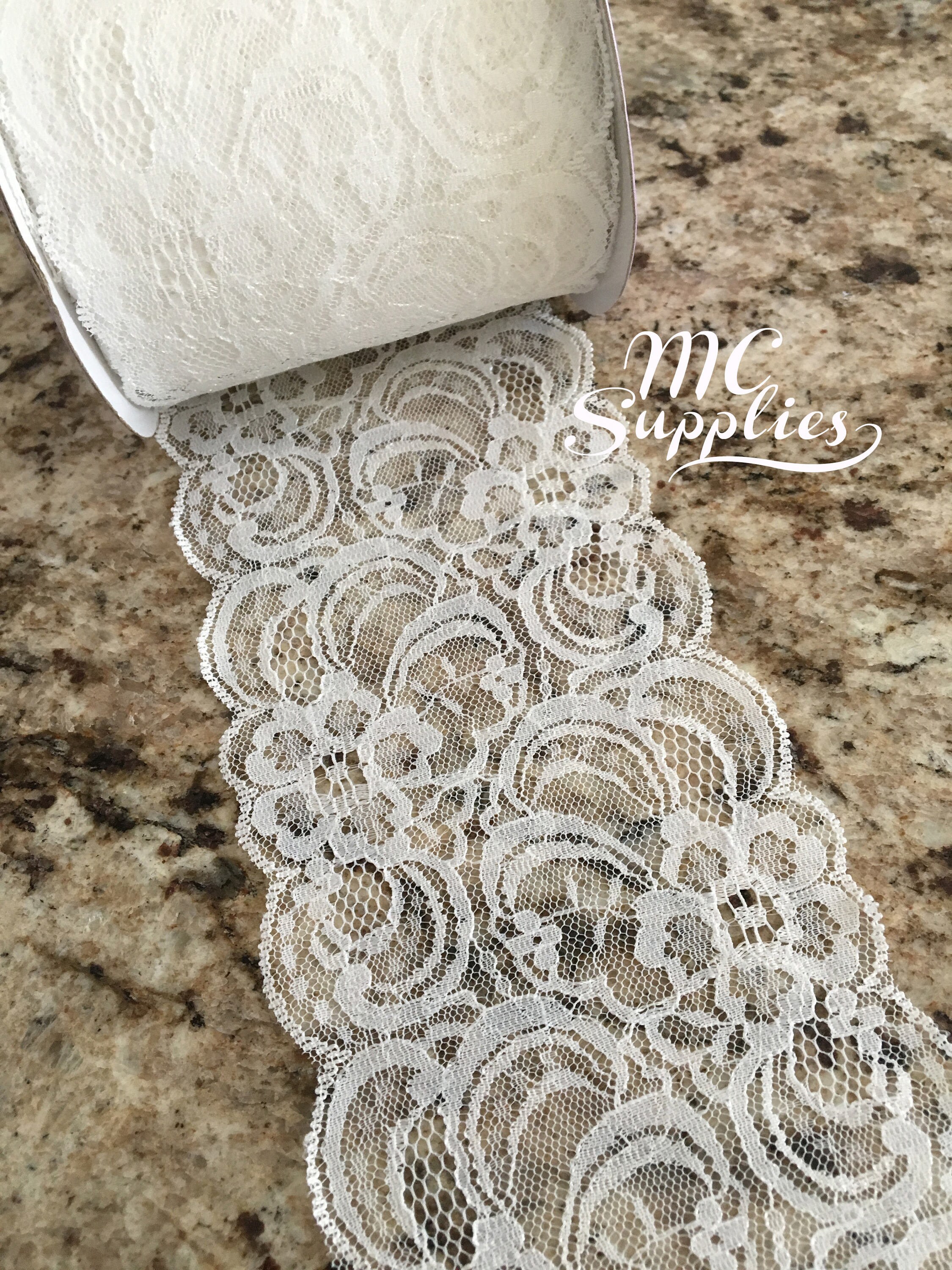 Lace ribbon,wide ribbon,white lace,lace for craft,wedding lace,sewing lace,lace for bows,bridal lace,lace trim,sewing trim,sewing lace trim.