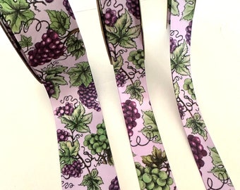 1-10 yds,Grapes ribbon,drink ribbon,wine vines ribbon,fruit ribbon,satin ribbon,scrapbooking ribbon,ribbon for bows,ribbon by the ya