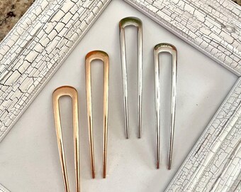 2 pcs,U-shape hair pins,hair pin,gold hair pins,silver hairpins,blank hair pins,DIY hair pins,metal hair pins,silver hair pins,hair findings