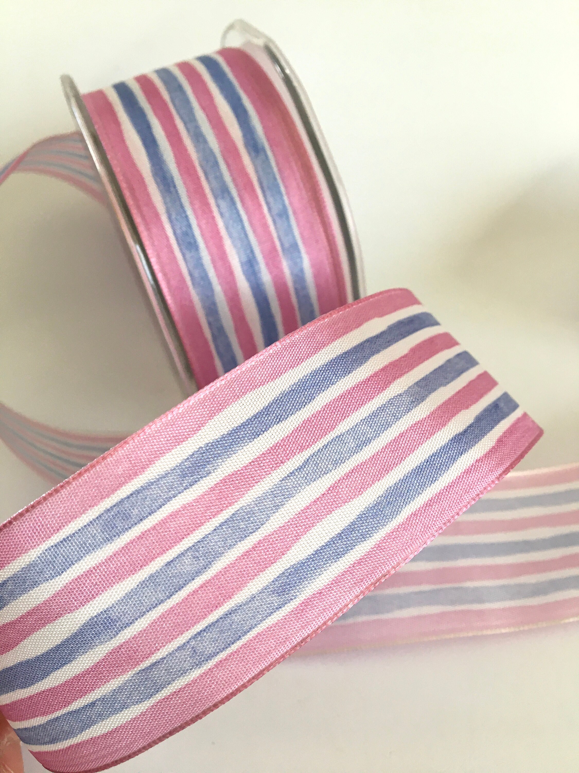 One Inch Ribbon Varigated 3 Yds,striped Ribbon,fabric Ribbon,variegated Ribbon,embellished Ribbon ...