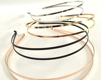 Double Layer Metal Headband, DIY Craft Headband Base, Thin Wire Headpiece for Hair Decoration
