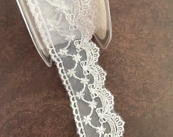 White lace,fabric lace,craft lace,sewing lace,lace trim,lace by the yard,crafting lace,lace ribbon,lace,embellish lace,decorative lace.