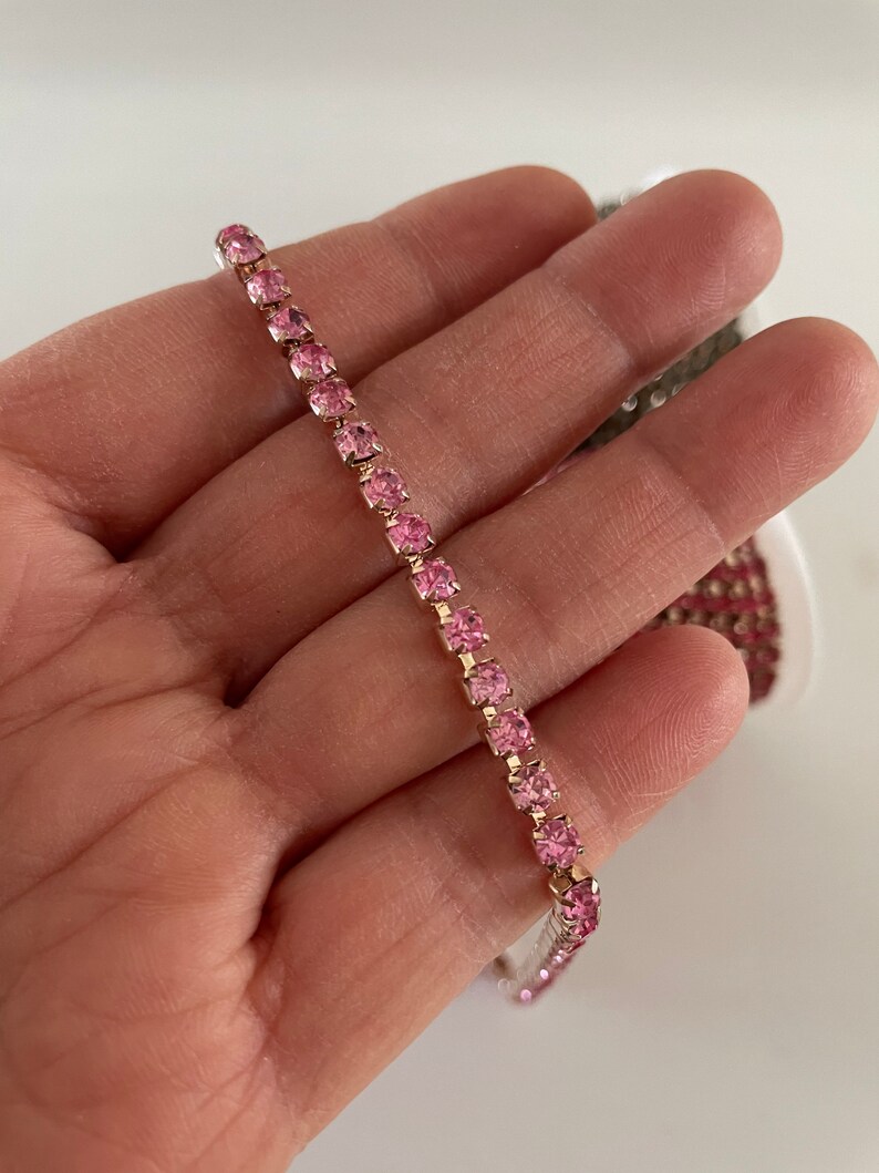Gold Chain,rhinestone Chain,pink Chain,rhinestone Trim,chain ...