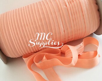 5 yds,Fold over elastic,foe elastic,elastic,headband supplies,elastic for headband,elastic for hair ties,fold over,FOE by the yard,137