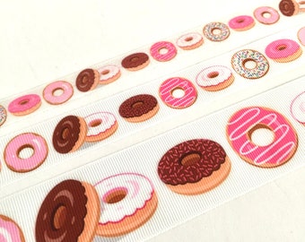 2-50 yds,Donuts ribbon,grosgrain ribbon,ribbon by the yard,ribbon for bows,sewing ribbon,craft ribbon,fabric ribbon,sewing ribbon,60