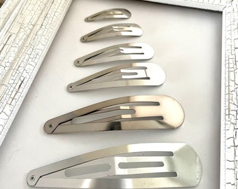 10 pcs,Silver snap clips,snap clips,snap clip,big snap clip,baby snaps clips,metal snap clips,painted snap clips,metal snap clips