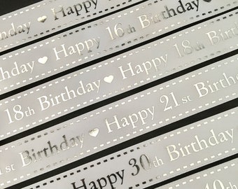 2 yds,Happy Birthday ribbon,birthday ribbon,anniversary ribbon,satin ribbon,party ribbon,gift ribbon,ribbon by the yard,