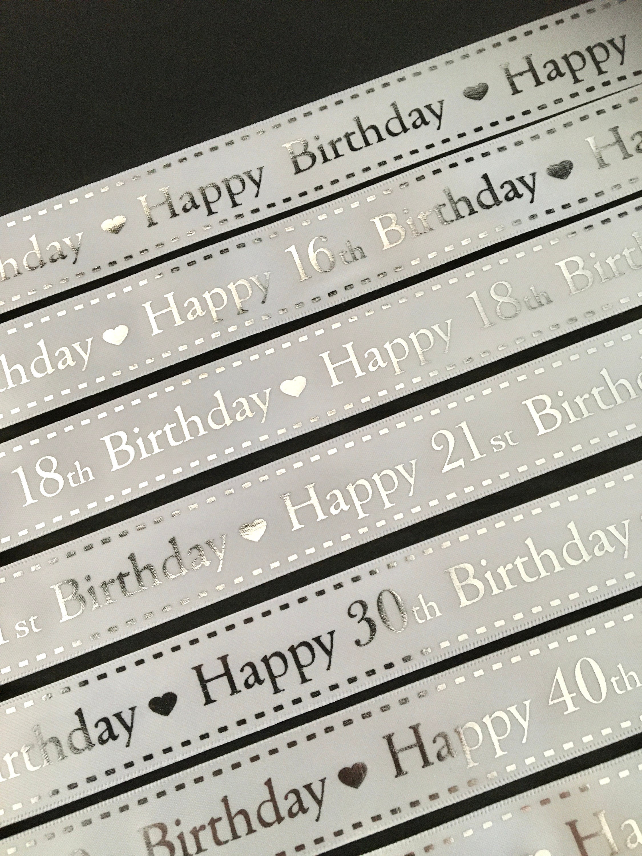 2.5x10yds Happy Birthday Ribbon - Buy Online Now