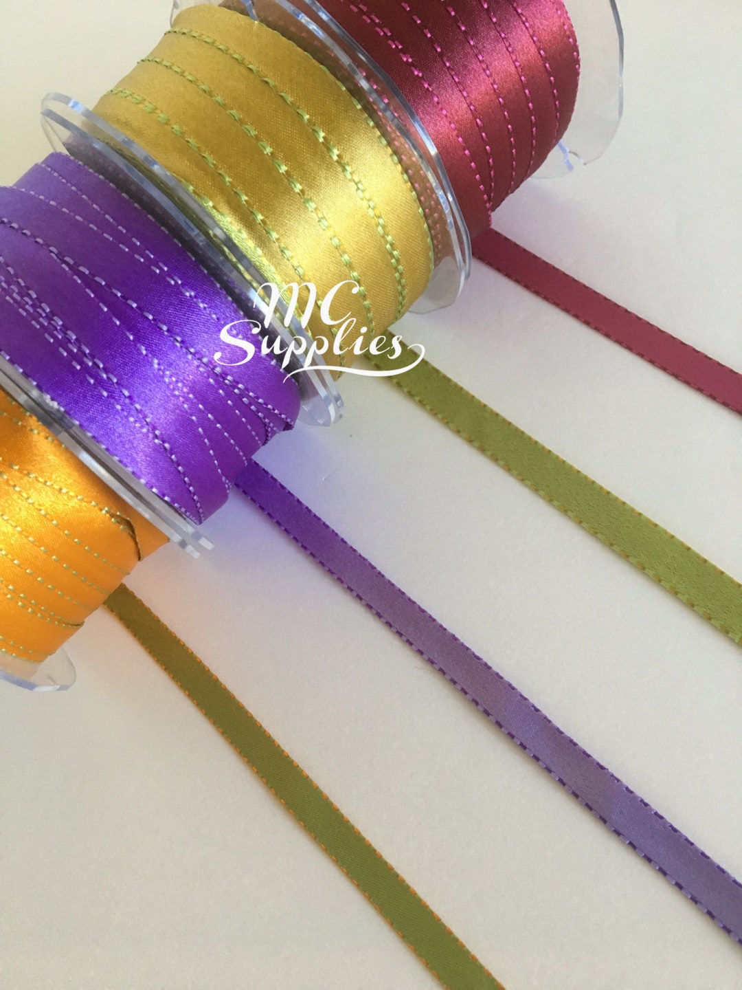 5 Yds,satin Ribbon,fabric Ribbon,reversible Ribbon,craft Ribbon,ribbon ...