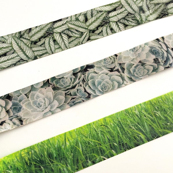 2 yds,Succulent ribbon,grass ribbon,leaves ribbon,fabric ribbon,ribbon for crafts,ribbon for bows,embellished ribbon,ribbon by the yard.