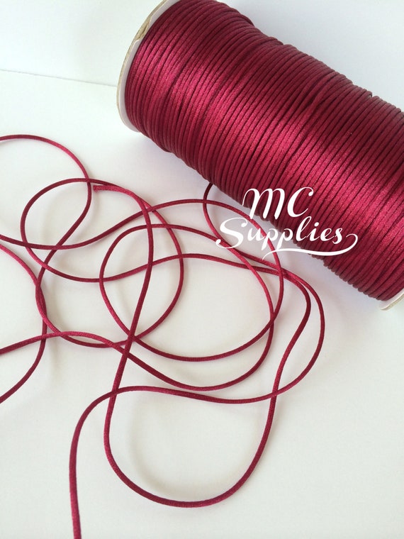 5 Yds,wine Cord,beading Cord,rattail Cord,rat Tail Cord,cola De