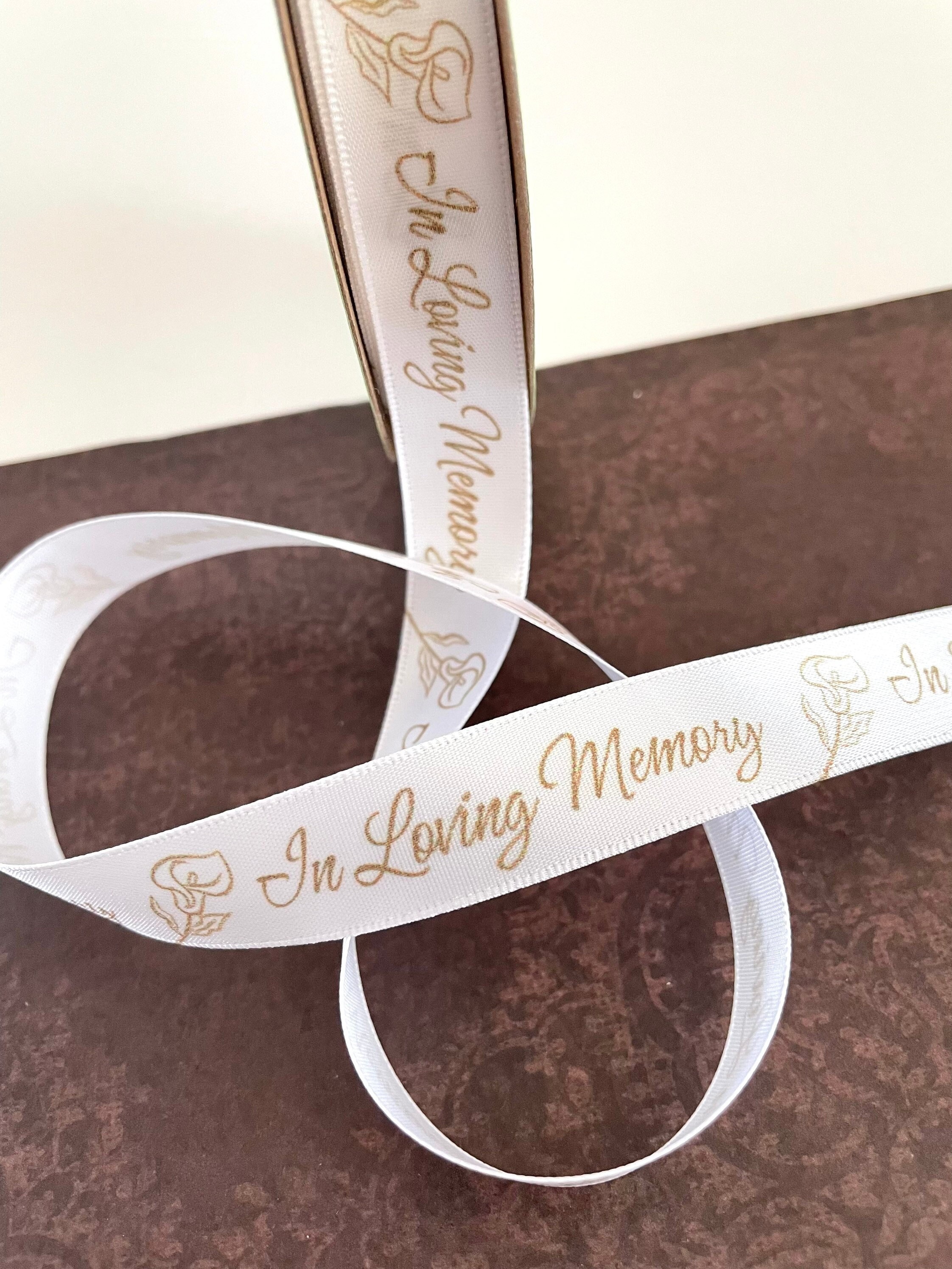 1-10 Yds,in Loving Memory Ribbon,satin Ribbon,memorial Ribbon,grieving ...