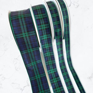 5 à 27 m, ruban tartan, ruban à carreaux, ruban de vacances, ruban d'artisanat, ruban de Noël, ruban Scotties, ruban de scrapbooking, ruban pour noeuds, 95