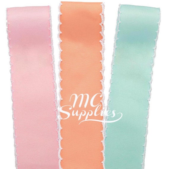 Moonstitch Grosgrain Ribbon, Scalloped Edge, Crafting Embellishment, Sewing Supplies,(3-25 yds).
