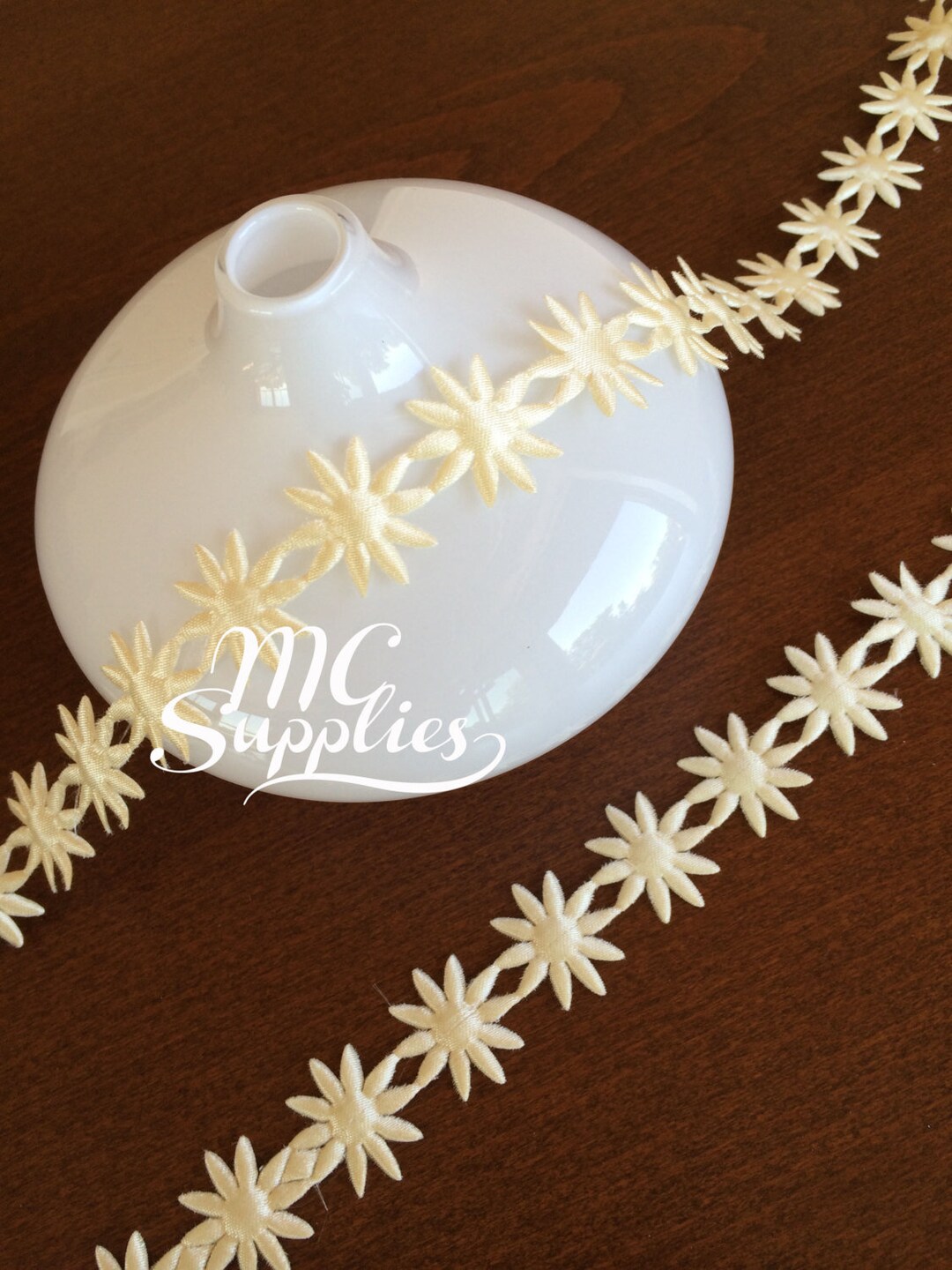 Daisies Trim,fabric Flowers,satin Flowers,embellish Trim,card Making