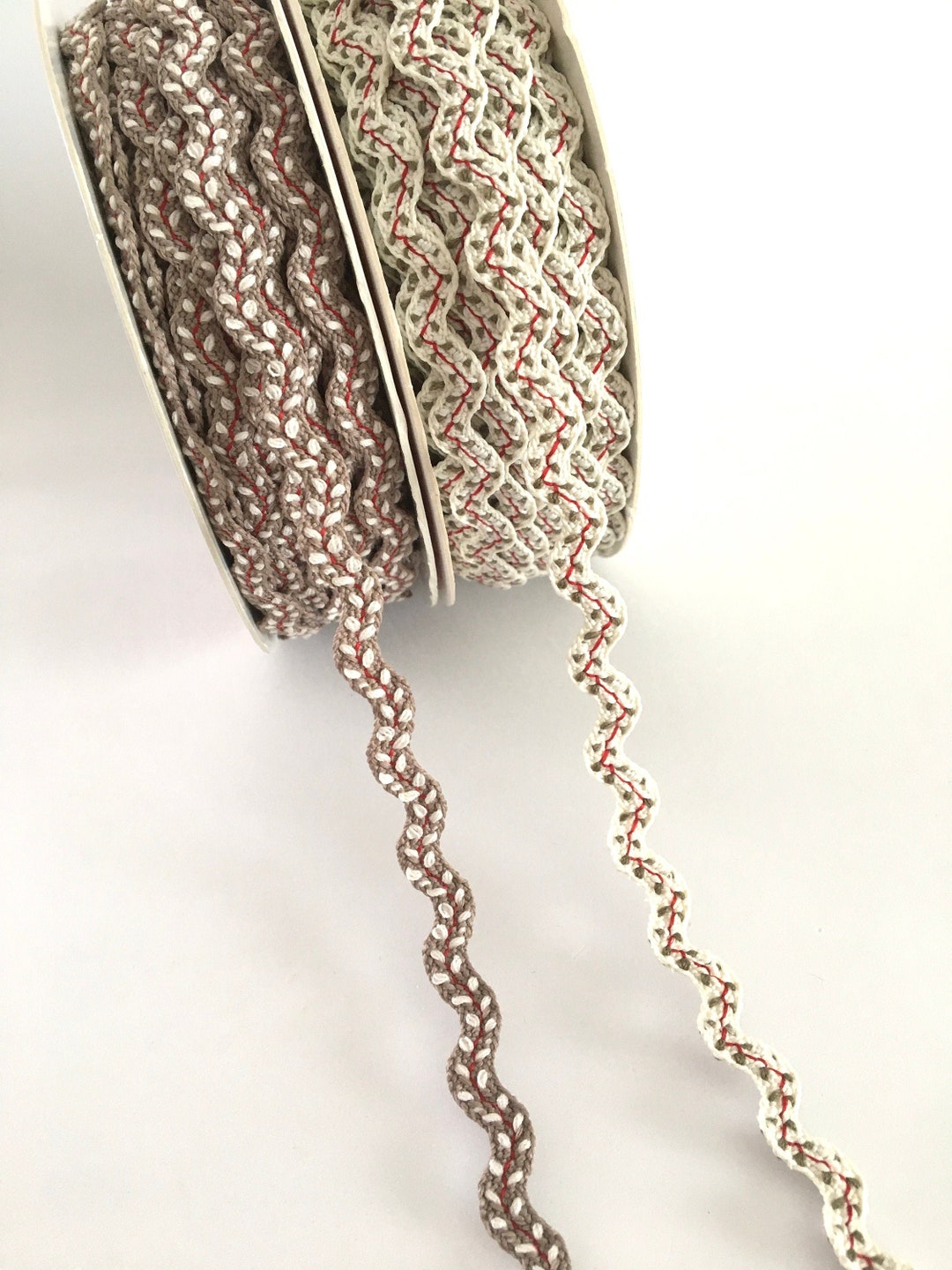 Linen Ric Rac Ribbon,ric Rac Trim,craft Ribbon,linen Ribbon,ribbon for Bows,floral Ribbon,ribbon