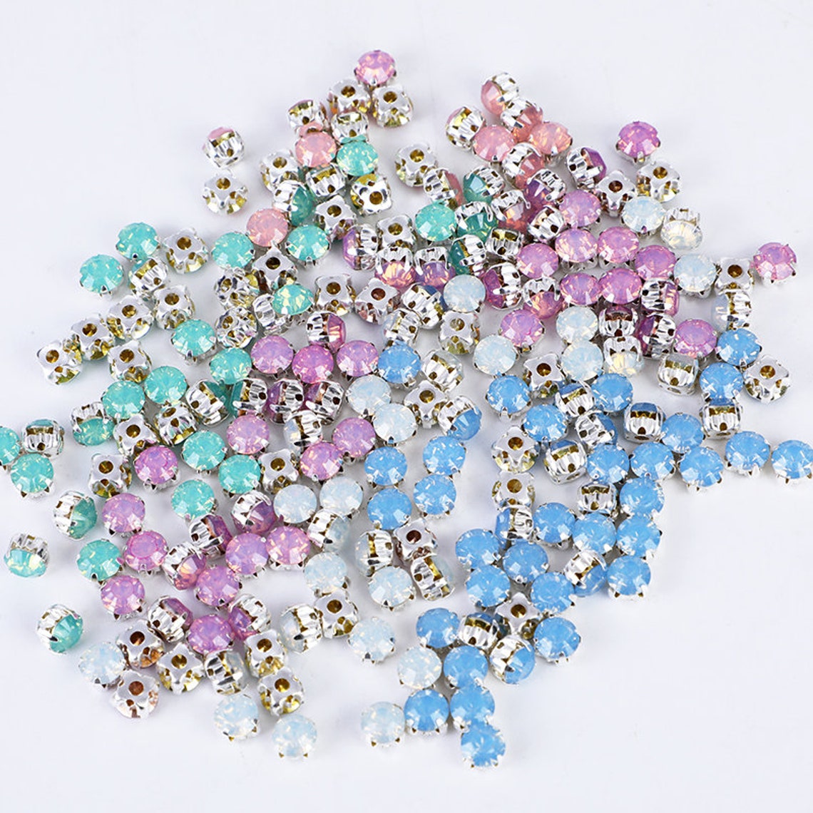 100 Pcs,crystal Rhinestones,small Rhinestones,sew-on Rhinestones,cup ...