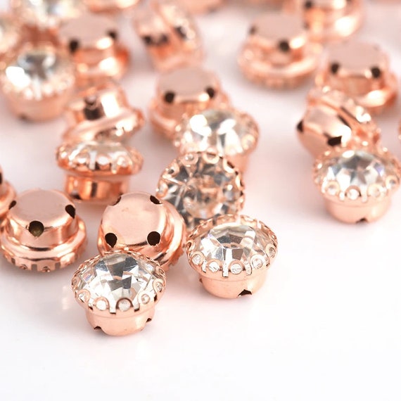 20 Pcs,rose Gold Rhinestones,wedding Rhinestones,bridal Rhinestone,crystal  Rhinestones,,sew-on Rhinestone,cup Crystal Rhinestone,rhinestone. 