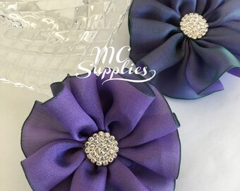 2 pcs,Ribbon flower,ballerina flowers,flower girl flowers,fabric flower,hair flowers,bridal flowers,headband flowers,baby headband flower,81
