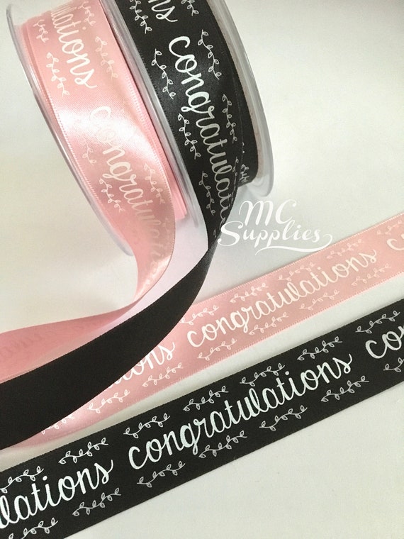 Congratulations Ribbon,wedding Ribbon,satin Ribbon,printed Ribbon