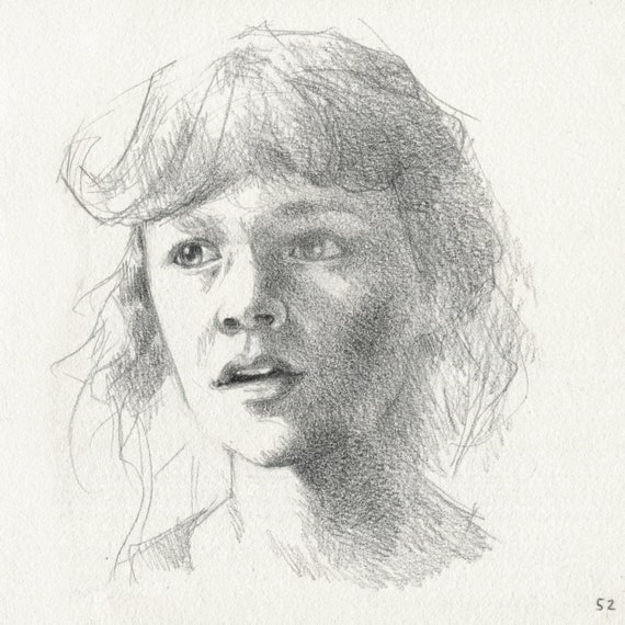 Lady Jessica Atreides Dune Original 4.75 x 4.75 Graphite Pencil Drawing ...