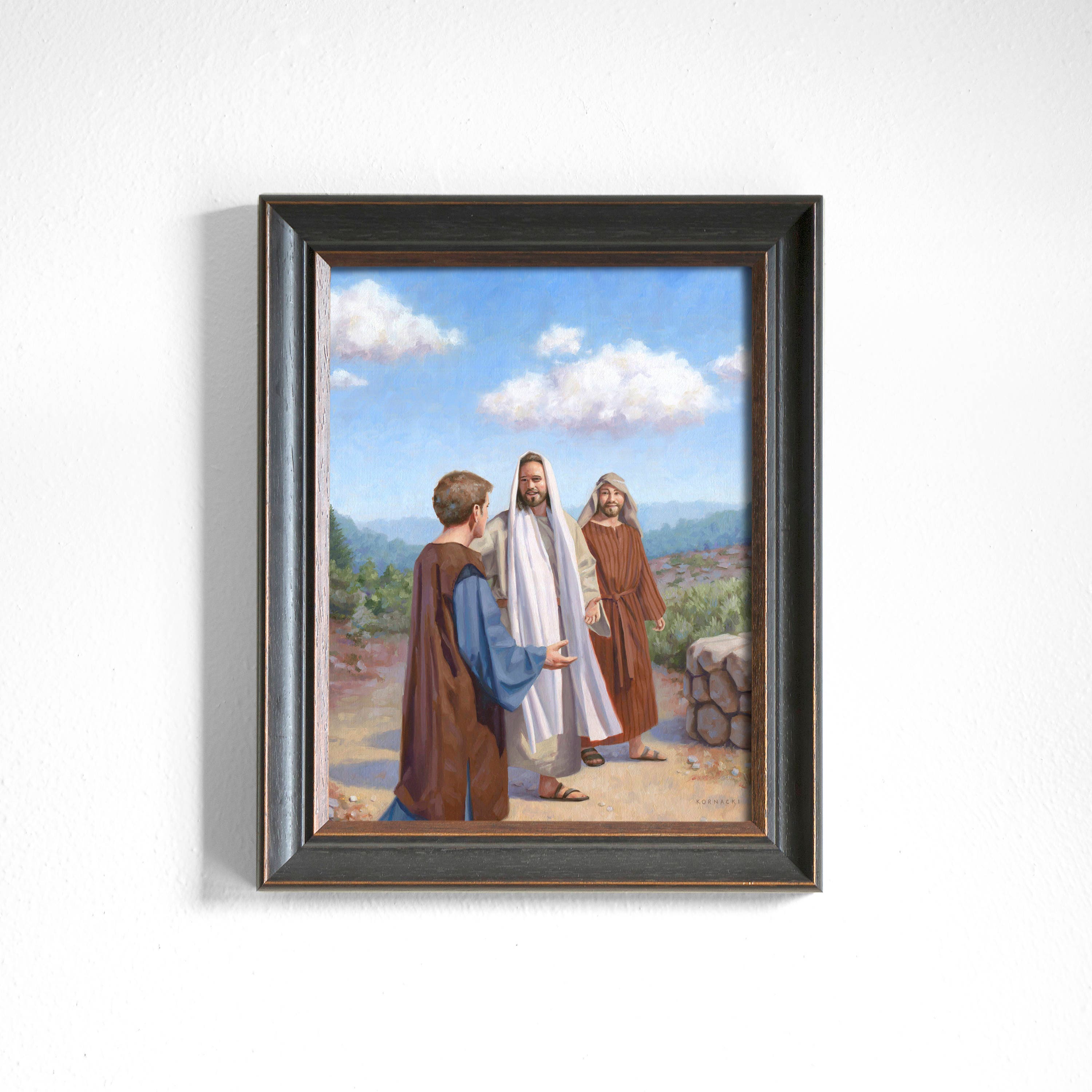 Jesus Walking with His Disciples Original Biblical Painting | Etsy