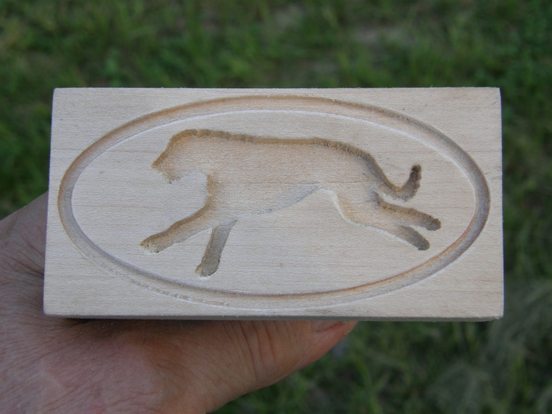 Butter Press with Running Wolfhound.