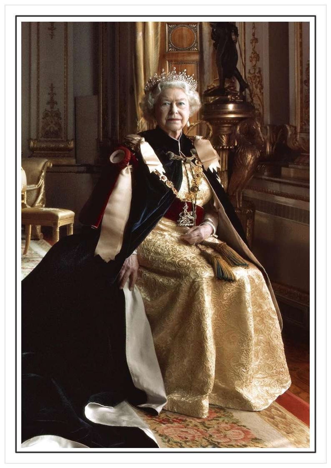 Modern Portrait Print of Queen Elizabeth II. UNFRAMED Print | Etsy