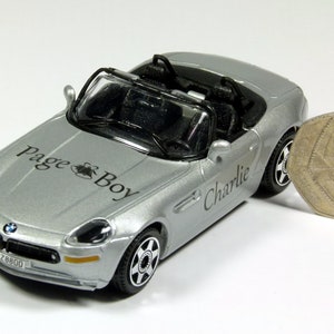 PERSONALISED Page boy gift BMW Z8  small die cast model toy car, 10cm