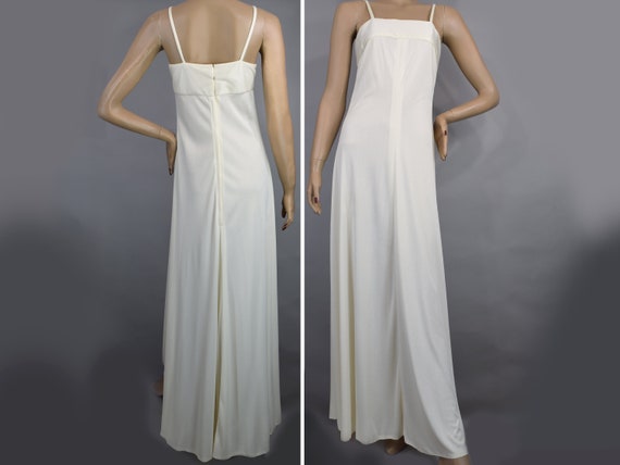Pearly Cream 2 Piece Vintage 70s Maxi Dress and S… - image 10