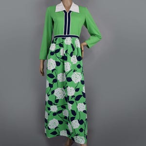 green and white swirl dress Day Dress - Green with White Swirl Pattern