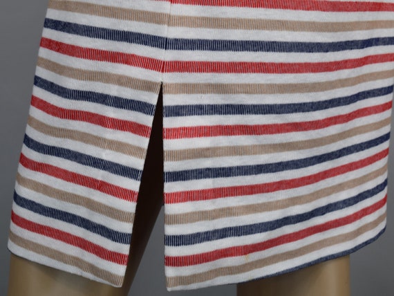 Red & Blue Striped Vintage 80s Dress Soft Heather… - image 10