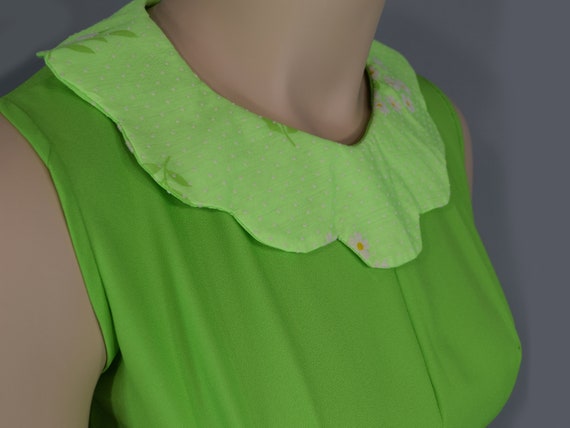 1970s Green Colorblock Maxi Dress