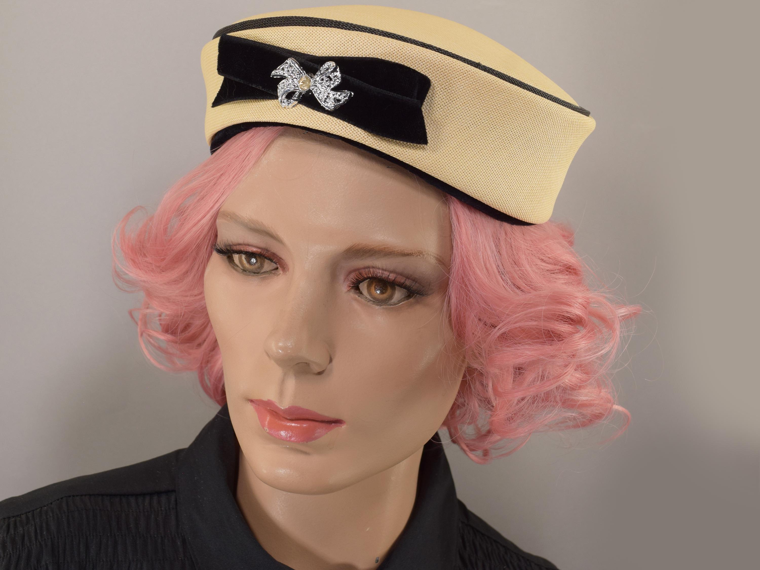 Cream Straw Pillbox - Etsy display picture 2
