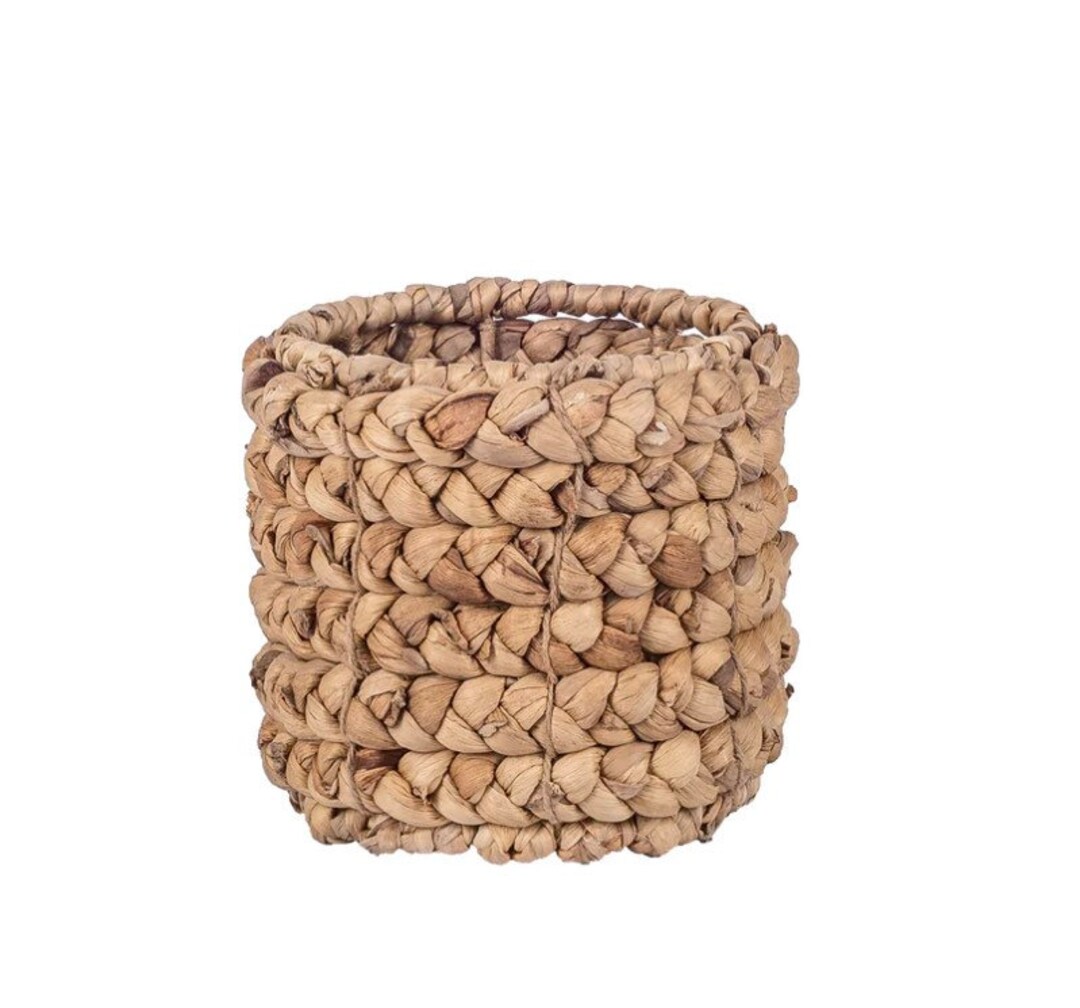 Braided Water Hyacinth Basket Etsy