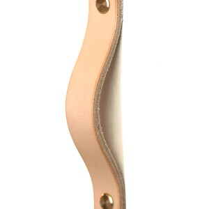 Leather drawer handles 128mm, leather pulls, knob, leather cabinet handle, leather handles image 2