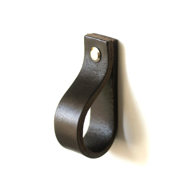 Leather furniture handles, leather pulls, knob image 1