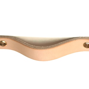 Leather drawer handles 128mm, leather pulls, knob, leather cabinet handle, leather handles image 1