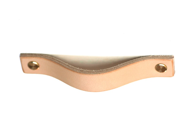 Leather drawer handles 128mm, leather pulls, knob, leather cabinet handle, leather handles image 1